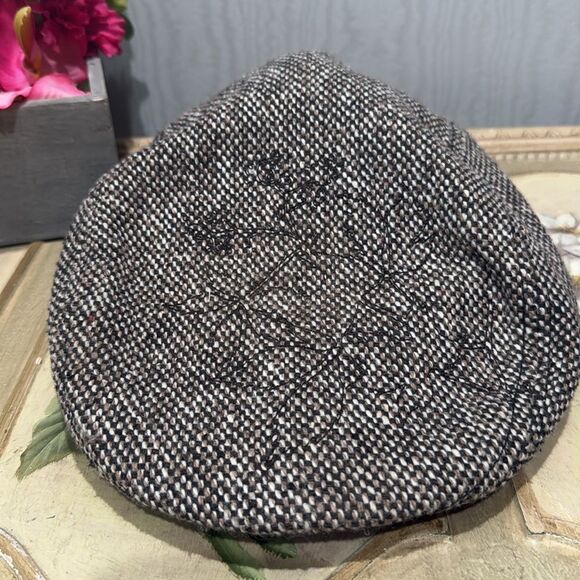 Vintage O”Neill Wool Blend Tweed Brown Newsboy Cap Hat - Picture 9 of 16